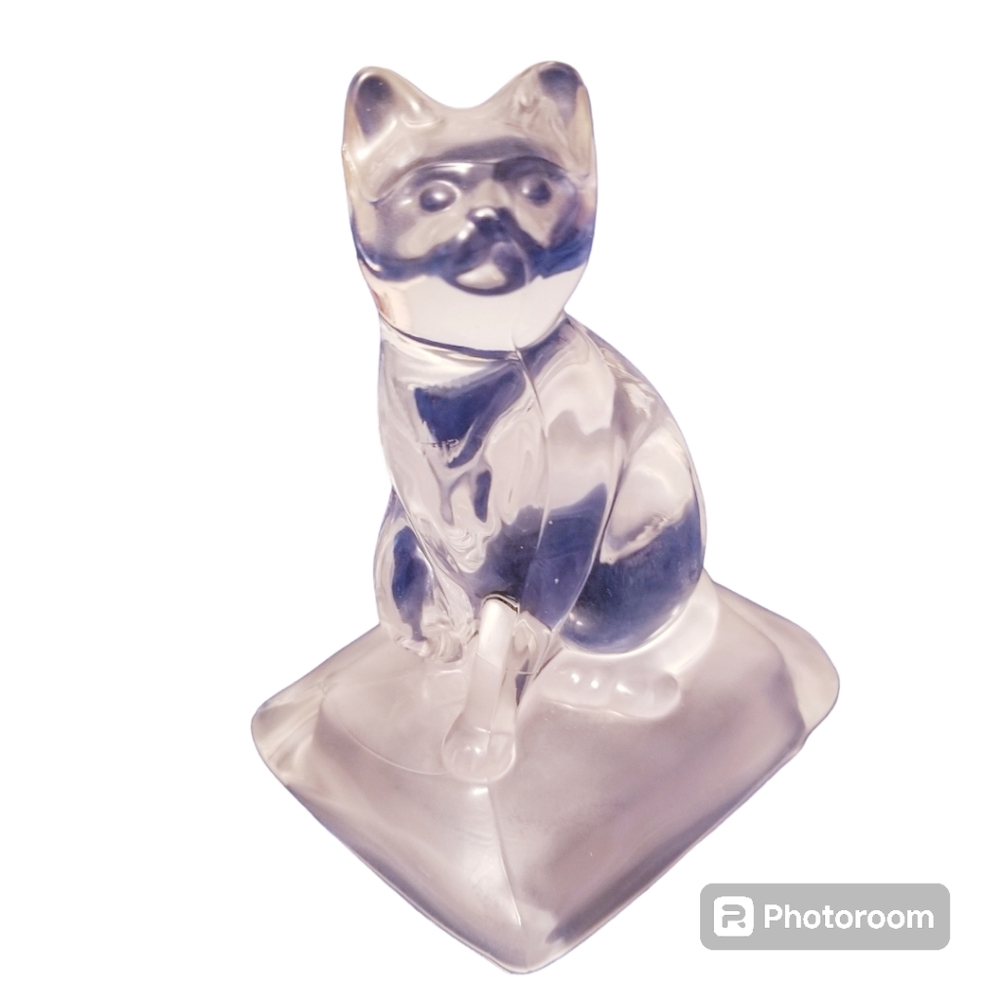 "Cristal D'Arques" Cat Clear Lead Crystal